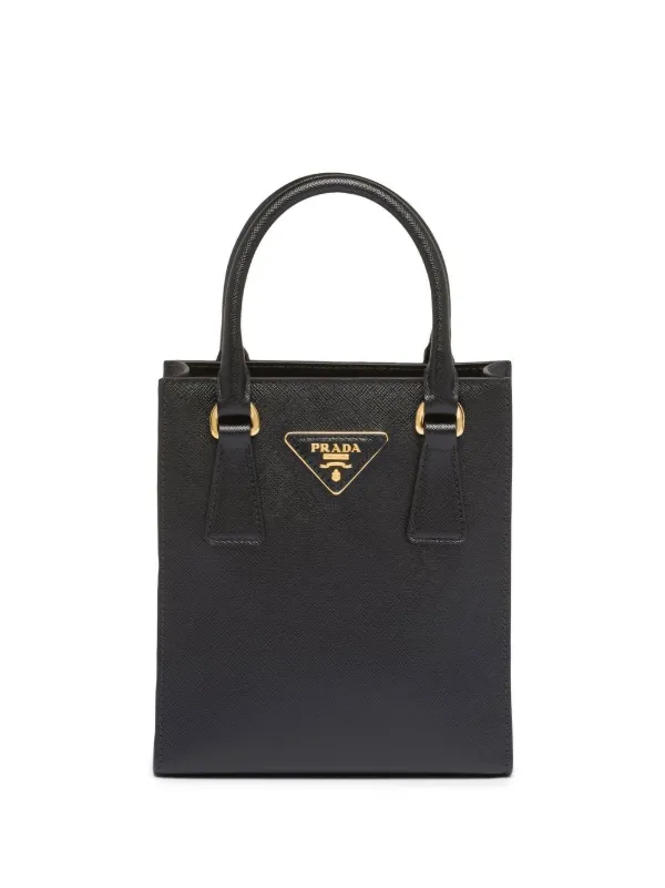 Prada Galleria Micro Saffiano Leather Bag in Black