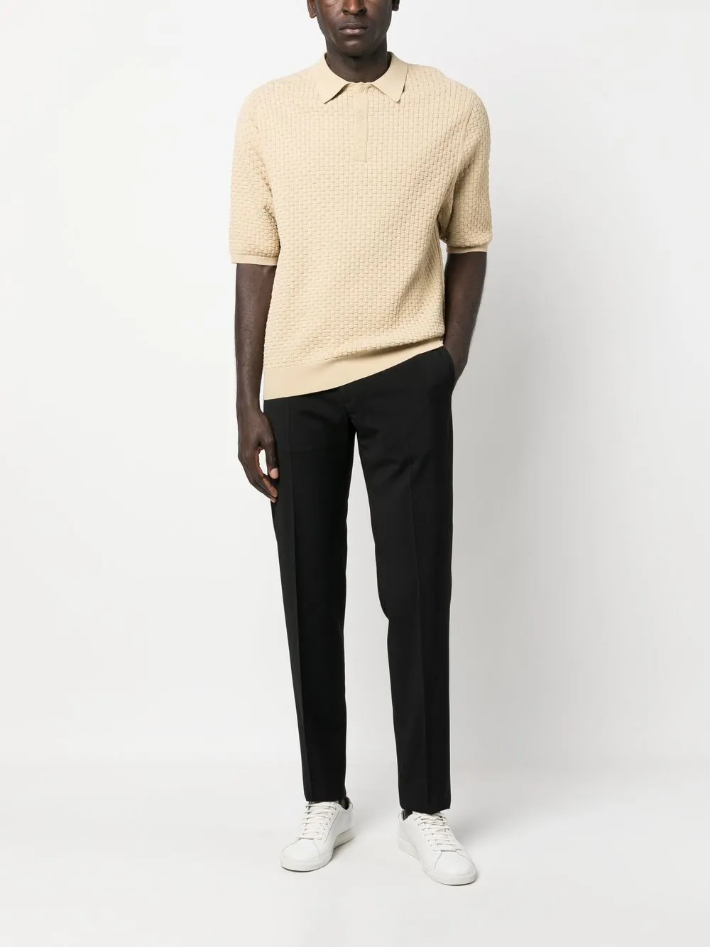 Emporio Armani Slim-fit pantalon - Zwart