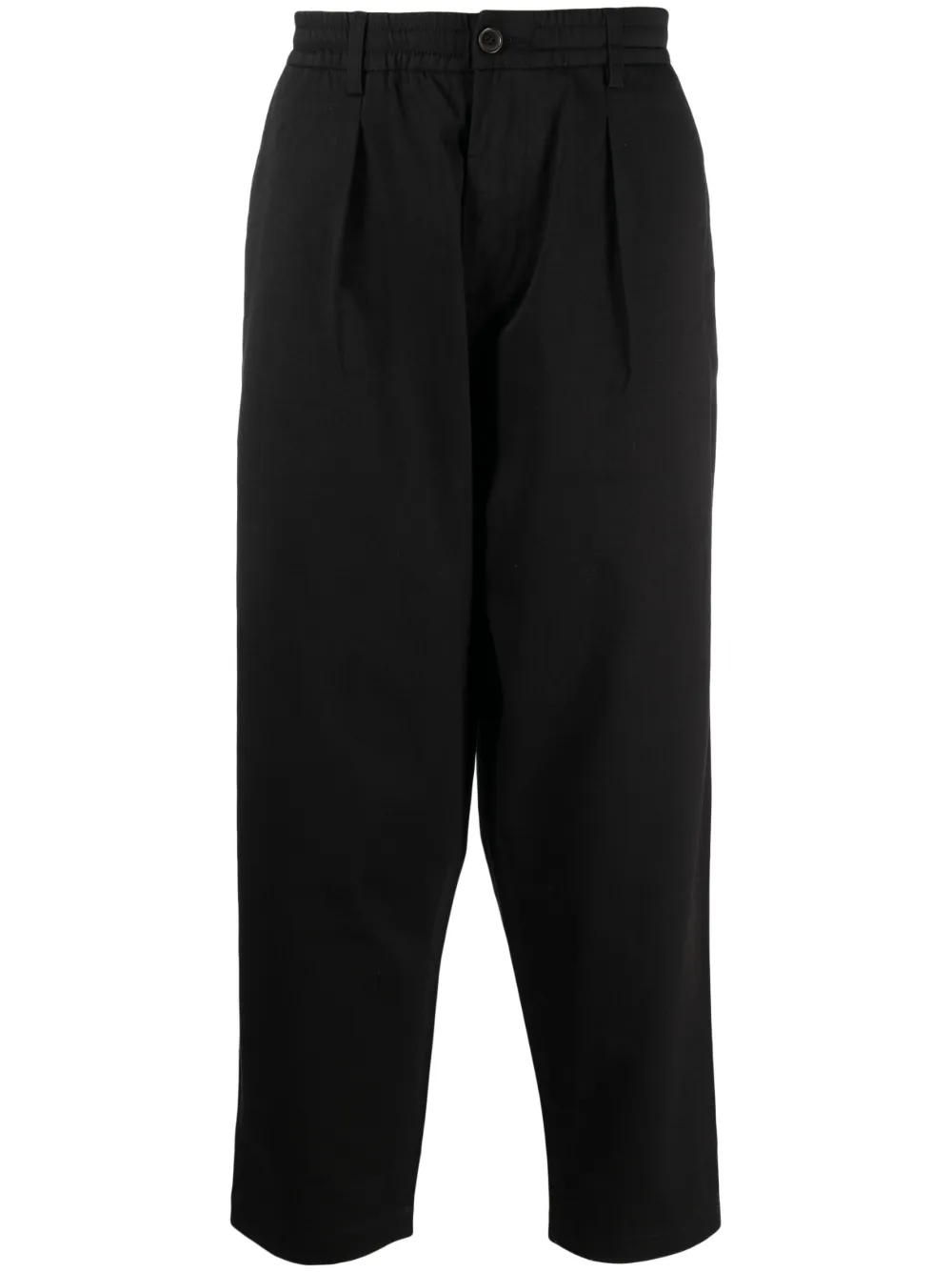 Universal Works Elasticated-waistband Chino Trousers In Schwarz