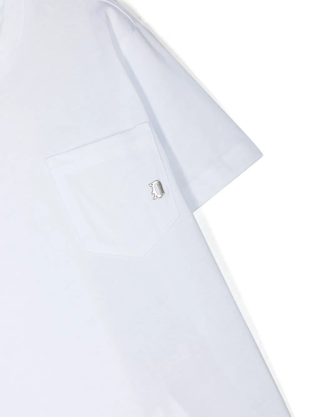 Dondup Logo Plaque Patch Pocket T-shirt In White