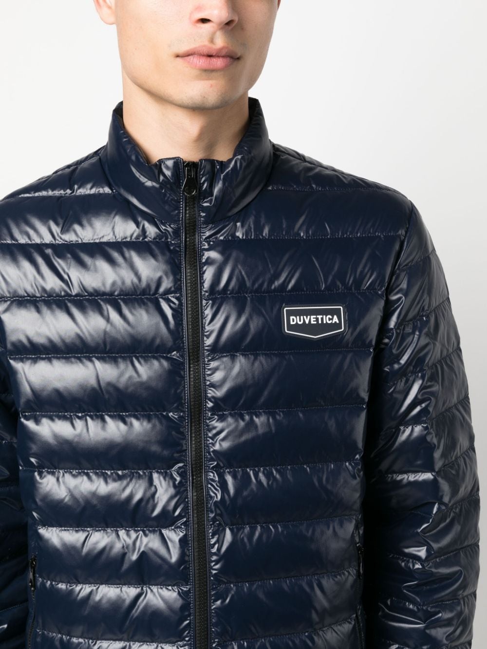 Shop Duvetica Paviso Glossy-finish Padded Jacket In Blue