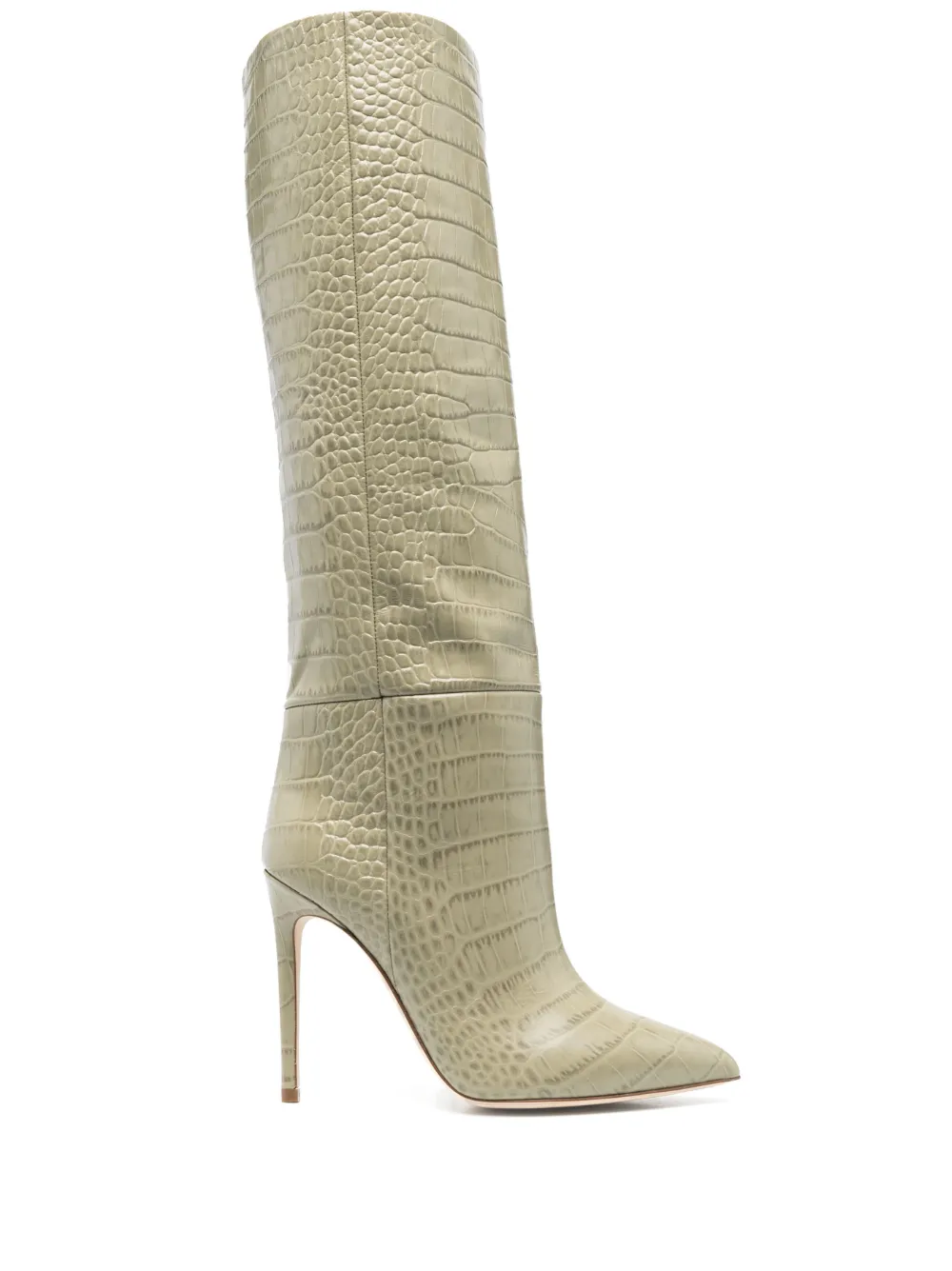 farfetch.com | 105mm crocodile-effect leather boots