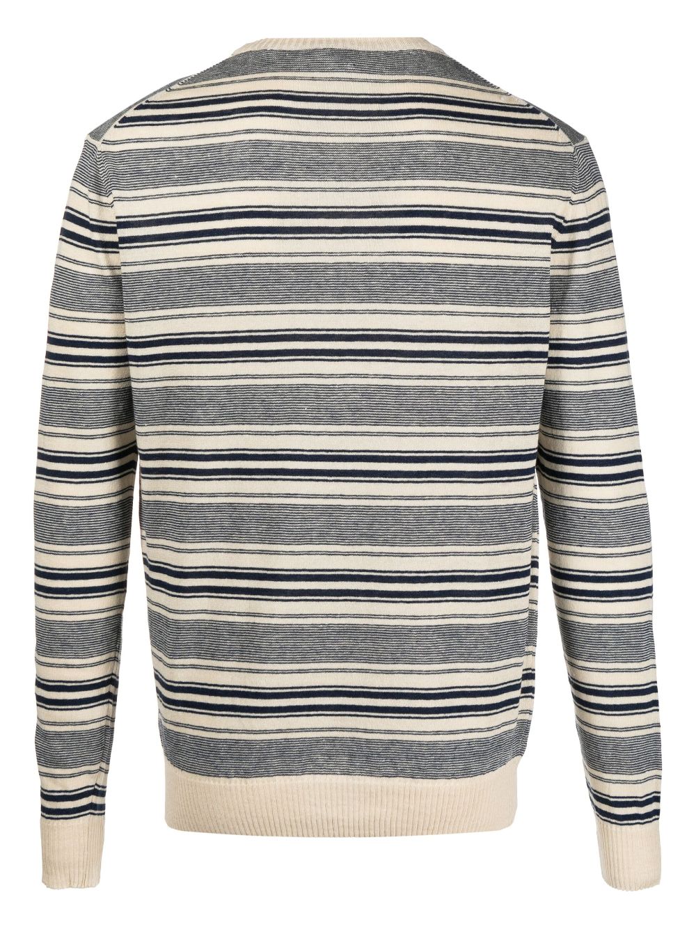 Shop Aspesi Striped Knitted Jumper In Neutrals