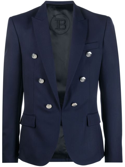 Balmain button-detailed wool blazer Men