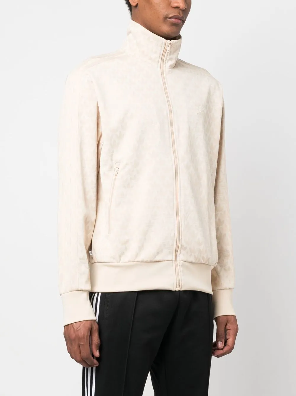 Adidas Originals Highneck Track Jacket In Neutrals ModeSens