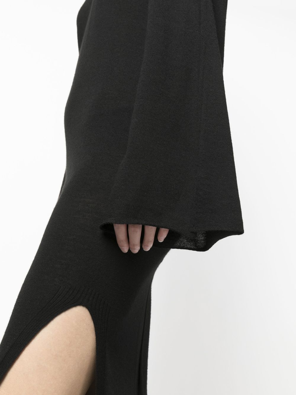 Shop Rick Owens Toga V-neck Maxi Dress In Schwarz