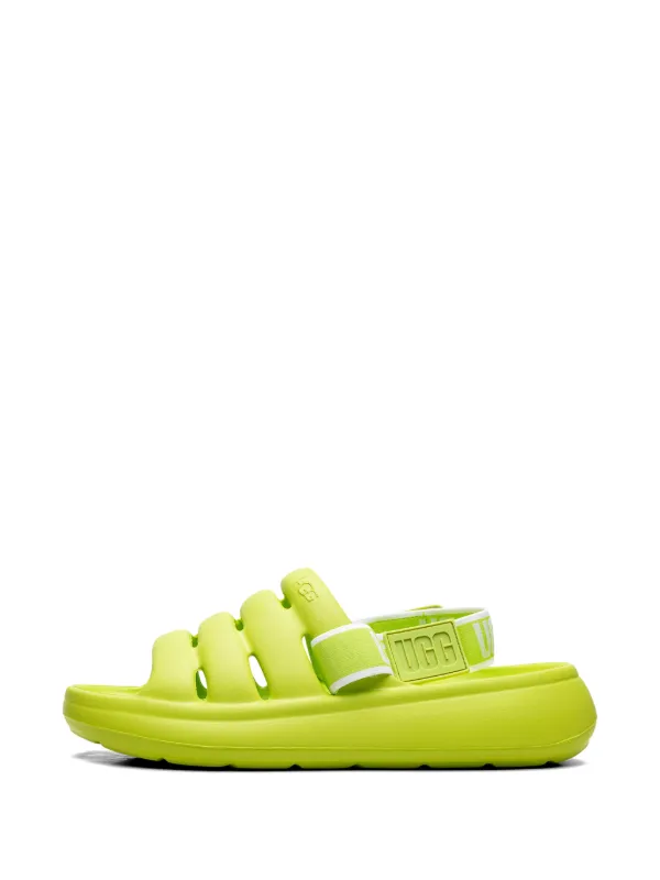 UGG Sport Yeah Slingback Slides | Green | FARFETCH
