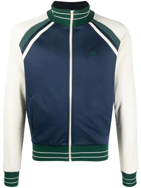 Wales Bonner striped-trim zipped sweatshirt