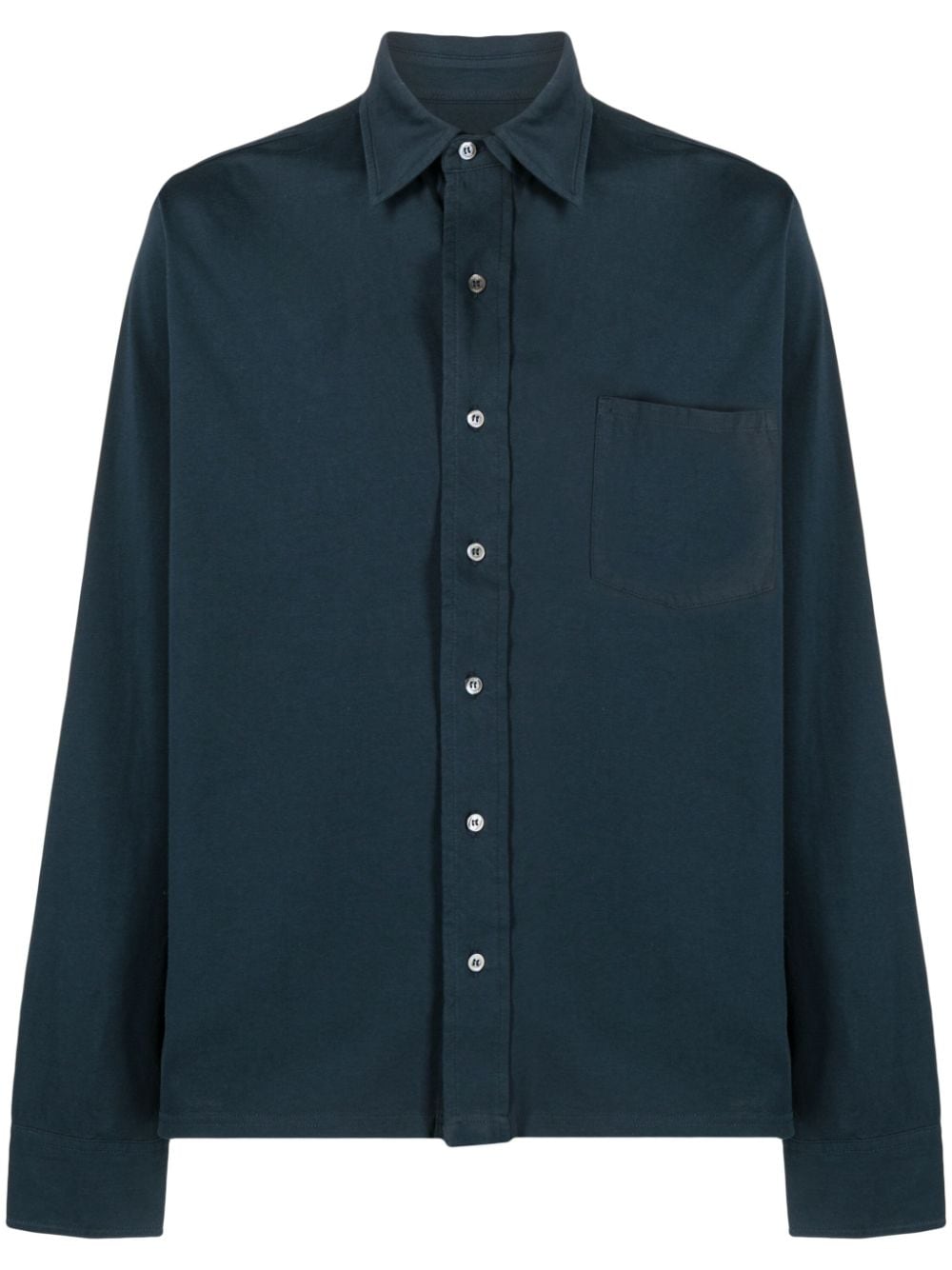 Aspesi Long-sleeves Cotton Shirt In Blau