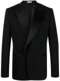 Alexander McQueen double-breasted silk blazer - Black