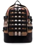 Burberry check-pattern backpack - Brown
