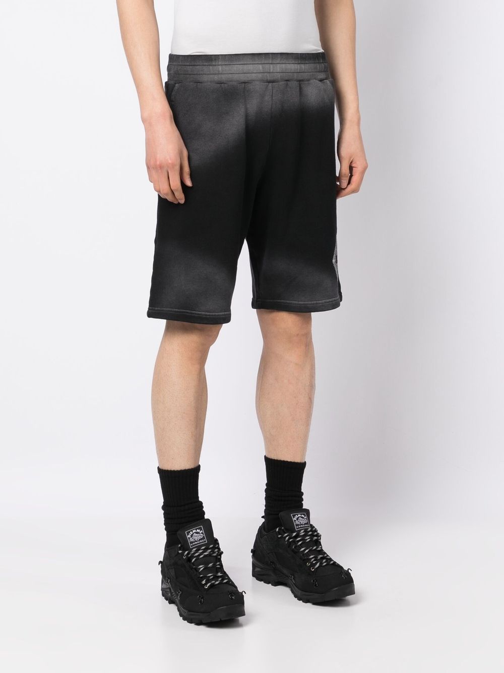 Shop A-cold-wall* Elasticated-waist Track Shorts In Black