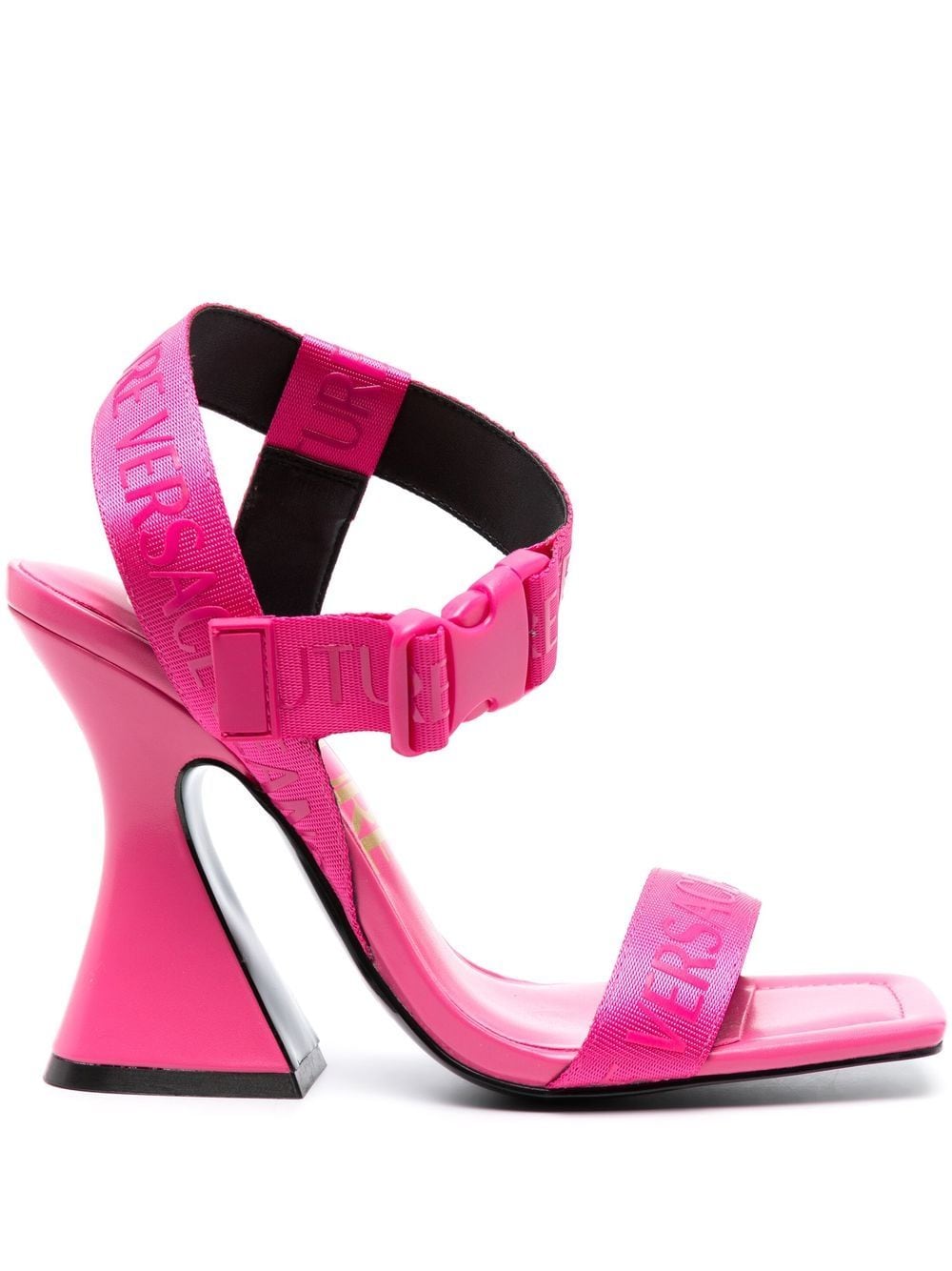 VERSACE JEANS COUTURE 110MM LOGO-PRINT SANDALS