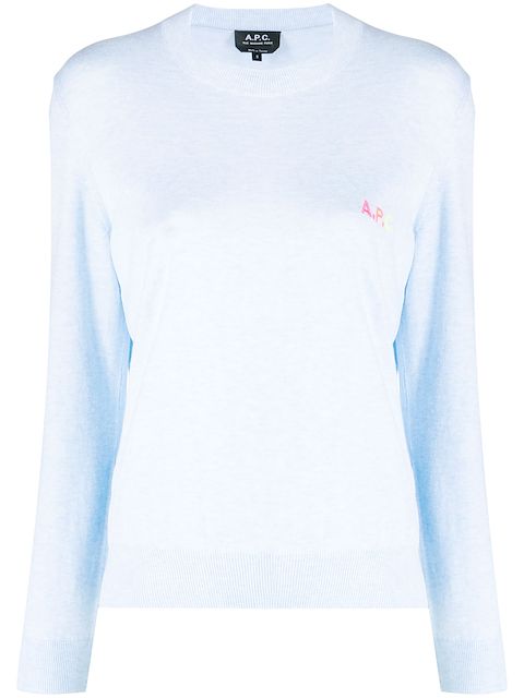 A.P.C. embroidered-logo jumper