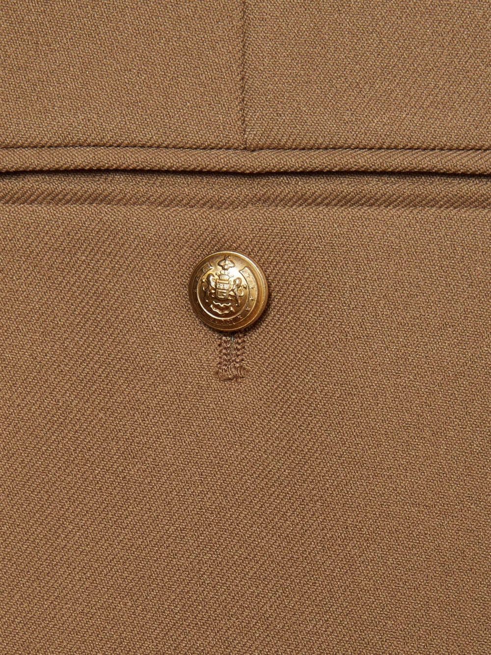 Shop Gucci Tailored Cropped Trousers In Braun