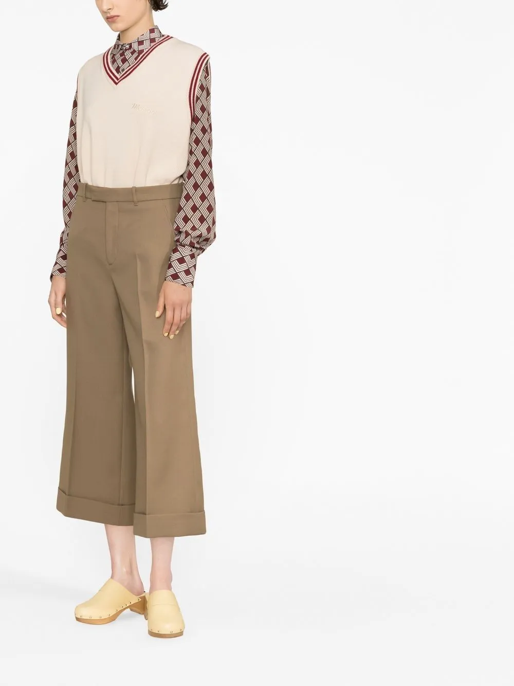Gucci Cropped pantalon - Bruin