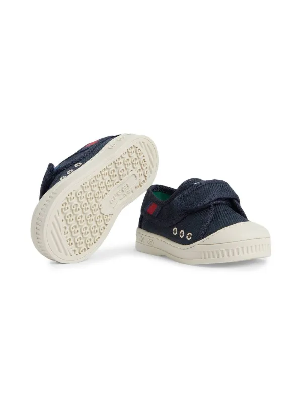 GUCCI CHILDREN ネイビーキャンバス テニス スニーカー 13.5 GUCCI CHILDREN ネイビーキャンバス テニス スニーカー 13.5