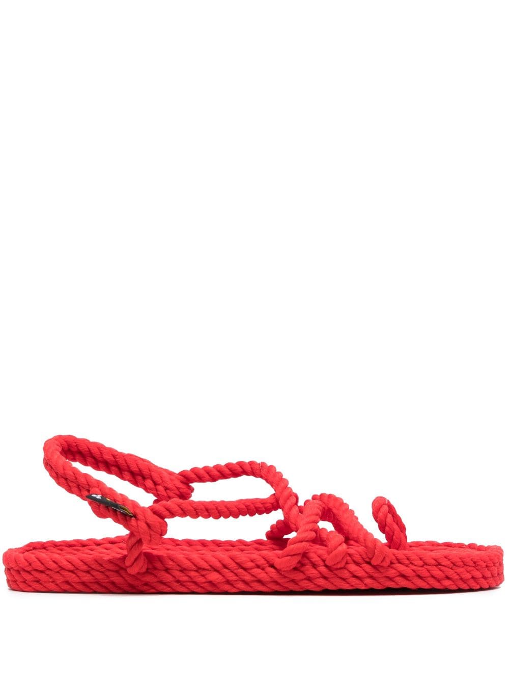 Shop Nomadic State Of Mind Twisted Raffia Sandals In Red