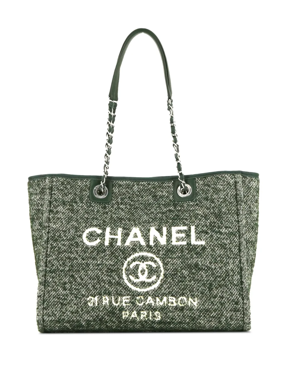 CHANEL Pre-Owned Deauville shoulder bag - Verde