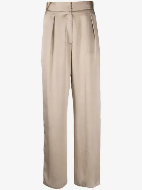 Dusan cropped silk palazzo pants