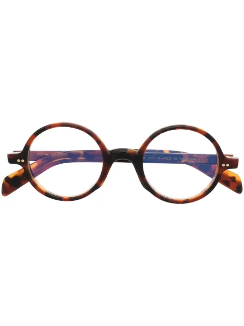Cutler & Gross tortoiseshell effect round glasses