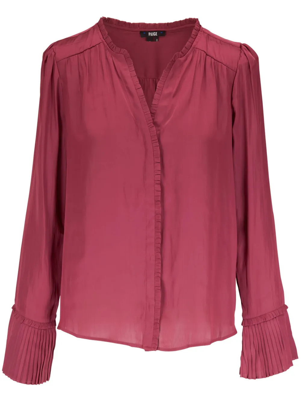 PAIGE ruffle-trim shirt - Red