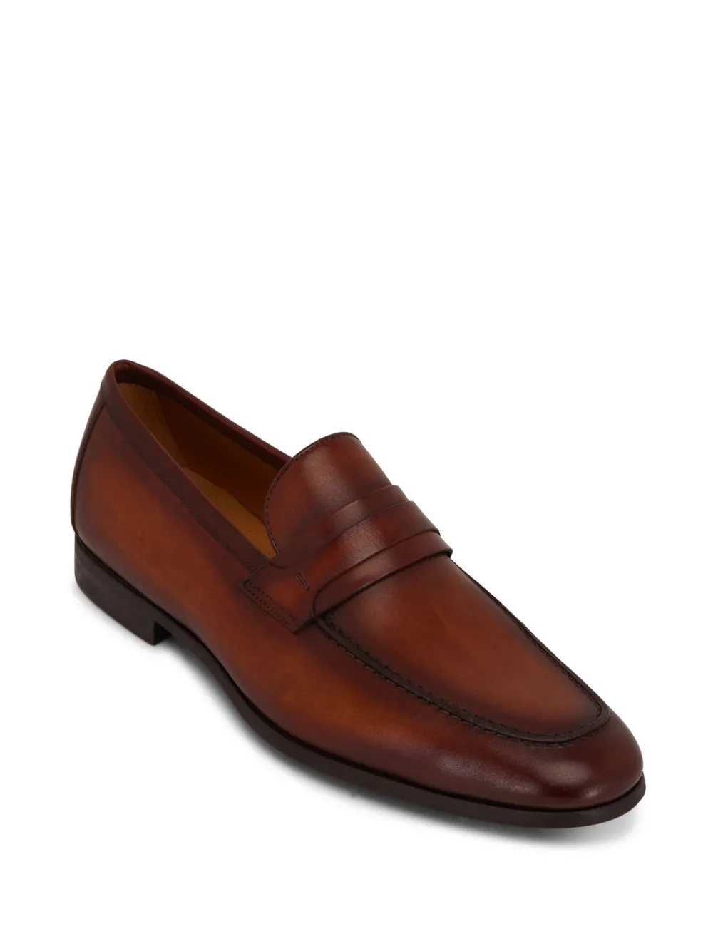 Magnanni Leren penny loafers Bruin