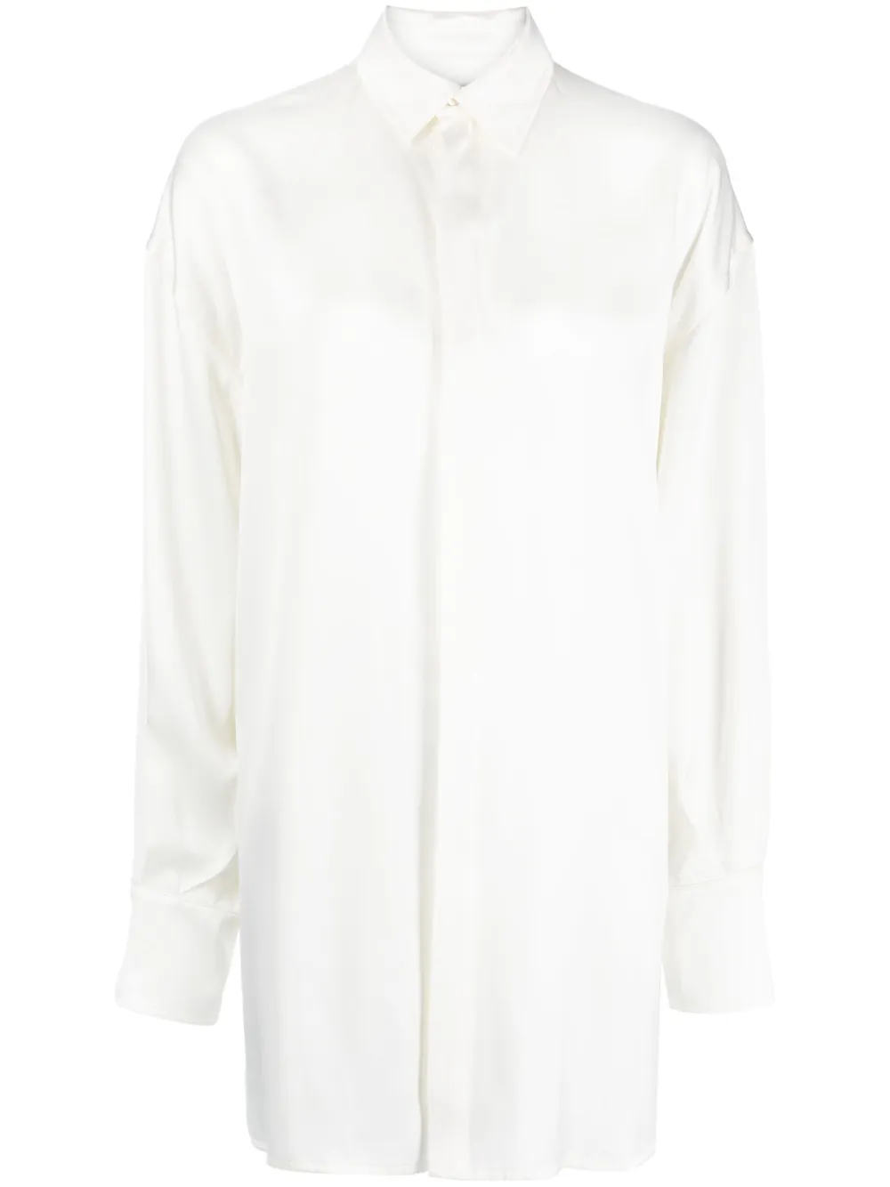 SA SU PHI LONG-LENGTH SATIN-FINISH SHIRT