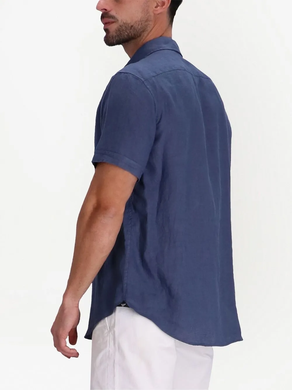 Emporio Armani ショートスリーブ リネンシャツ - Farfetch