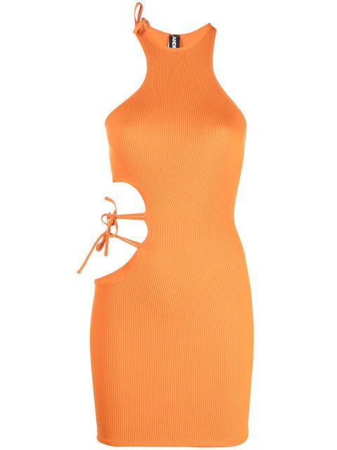 ANDREĀDAMO cut-out-detailing minidress