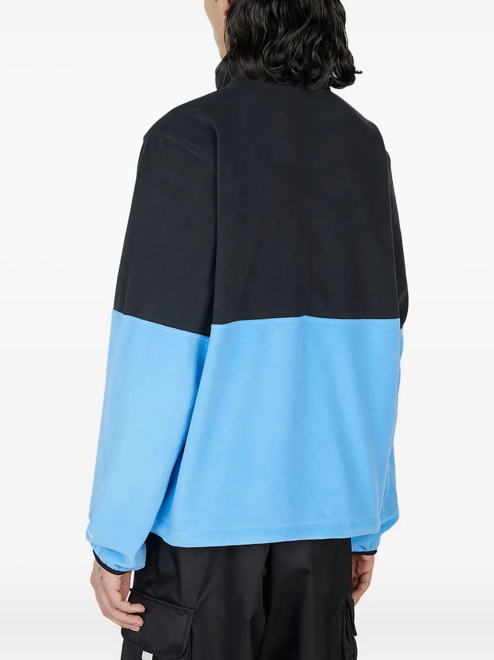 The North Face colour-block zip-up sweatshirt Blauw