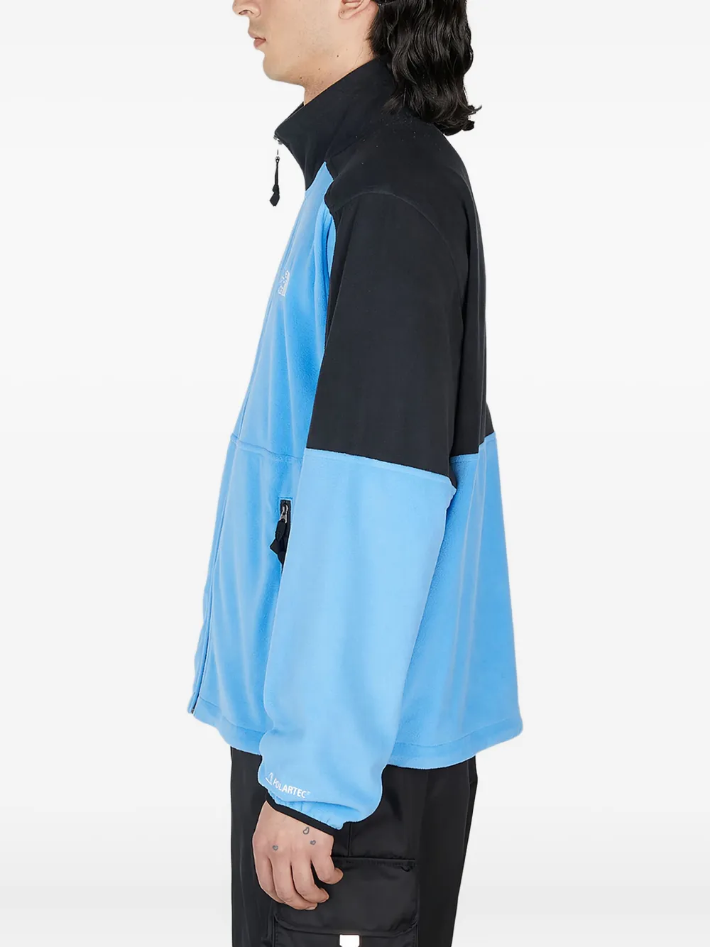 The North Face colour-block zip-up sweatshirt Blauw