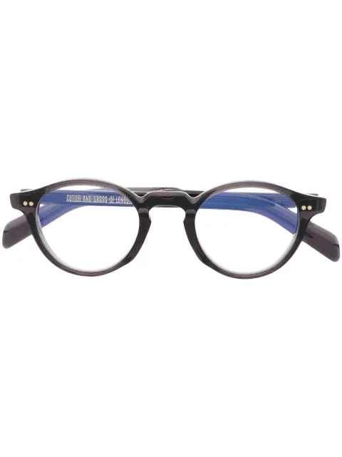 Cutler & Gross two-tone round frame glasses