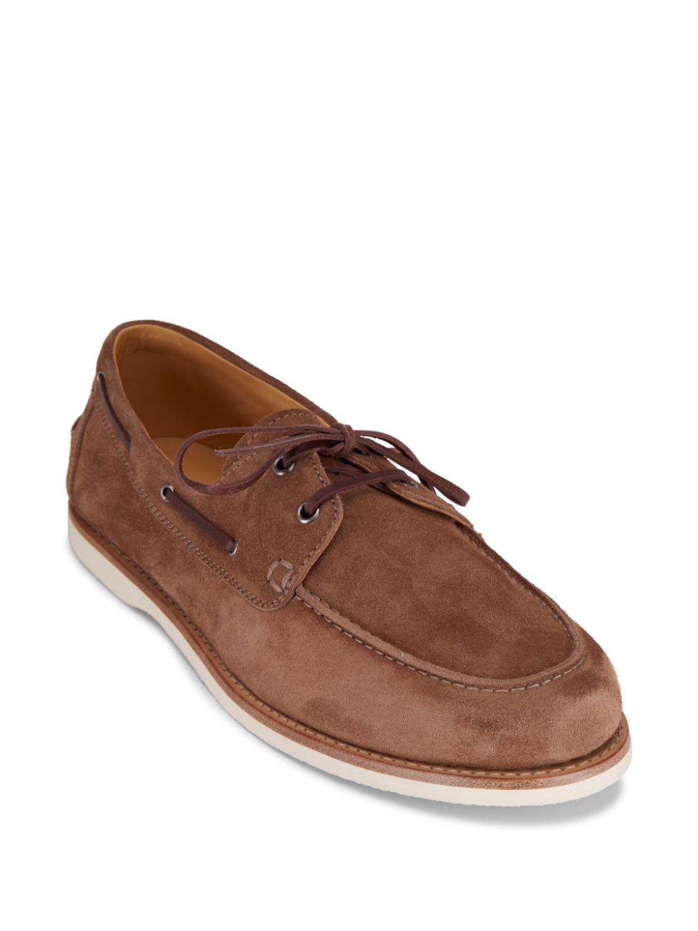 Brunello Cucinelli lace-up suede shpes - Bruin