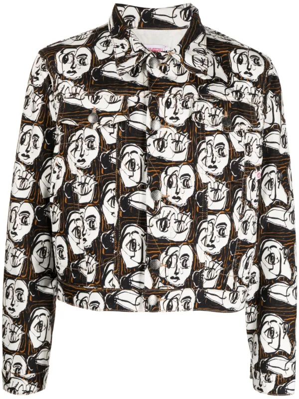 Charles Jeffrey Loverboy Art face-print Denim Jacket - Farfetch