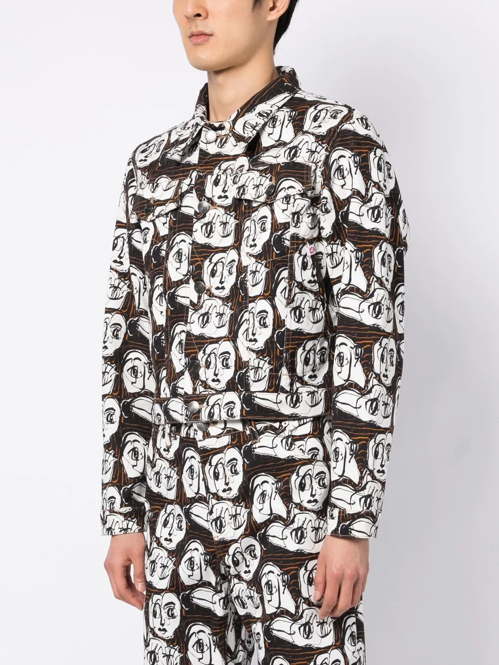 Charles Jeffrey Loverboy Art face-print Denim Jacket - Farfetch