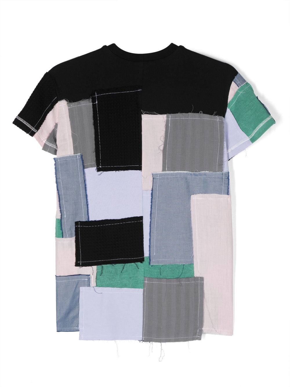 INFANTIUM VICTORIA T-shirtjurk met patchworkprint - Zwart