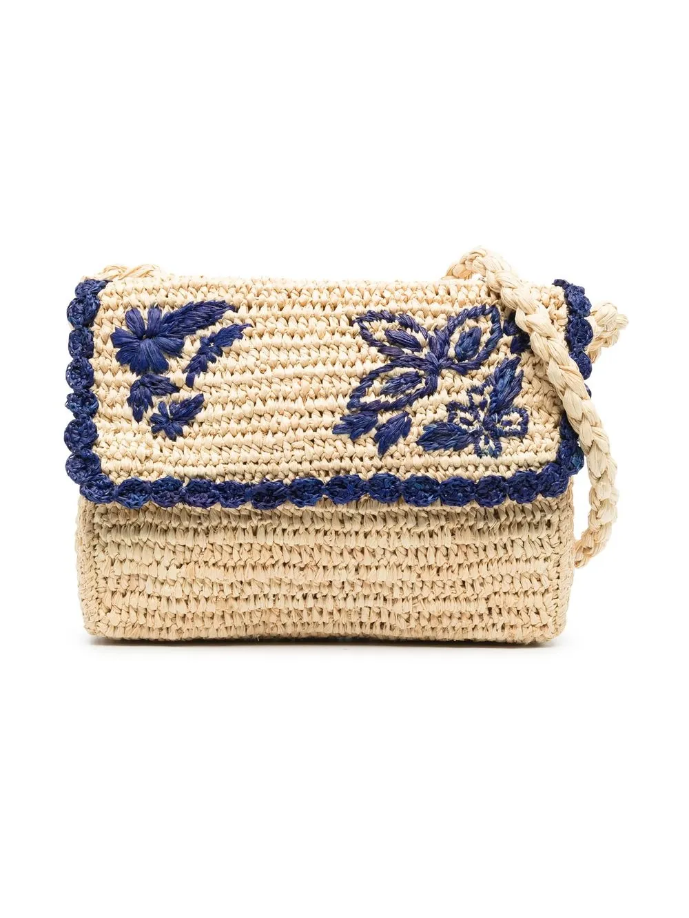 Tartine Et Chocolat Kids' Woven Raffia Shoulder Bag In Neutrals