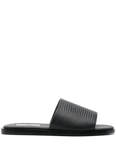 Bally embossed crocodile-effect leather slides