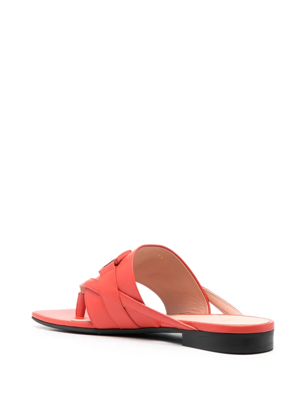 Bally Logo-embellishment Leather Mules In Orange