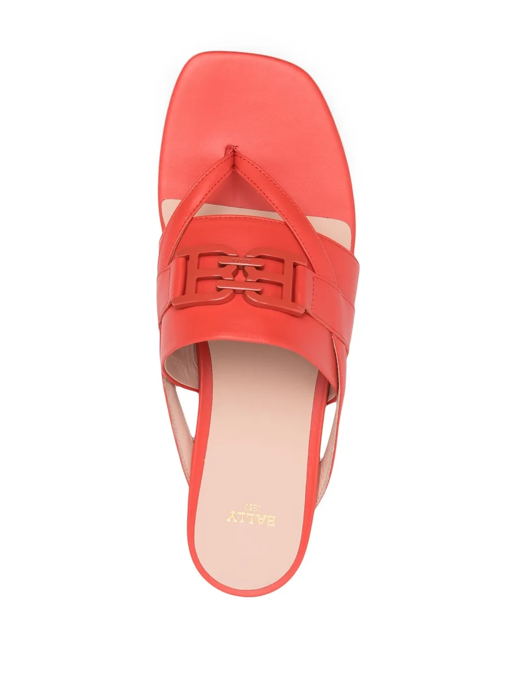 Bally Logo-embellishment Leather Mules In Orange