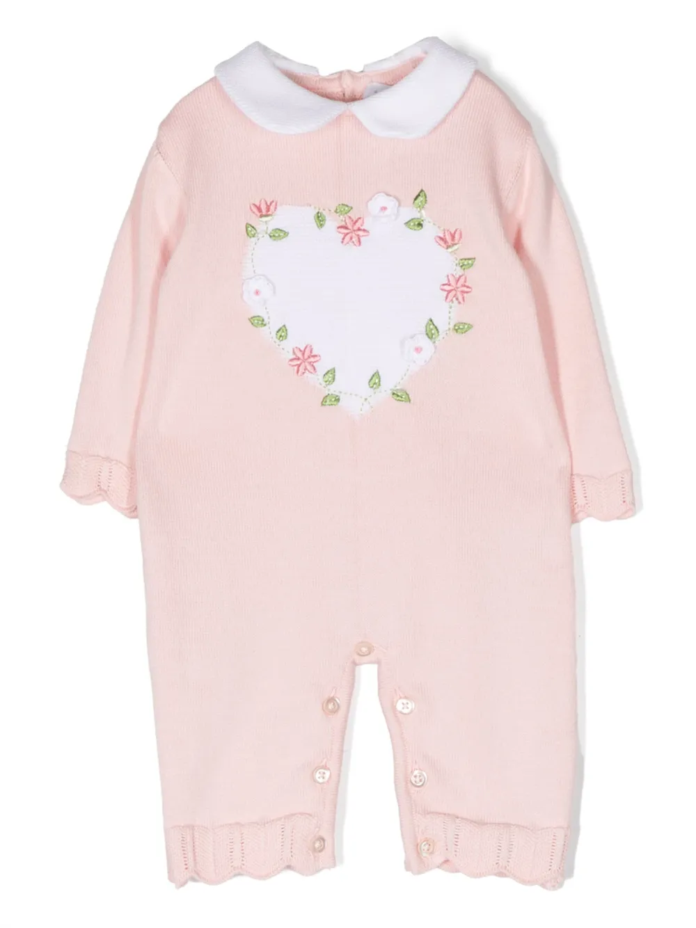 Image 1 of Colorichiari floral embroidery cotton romper