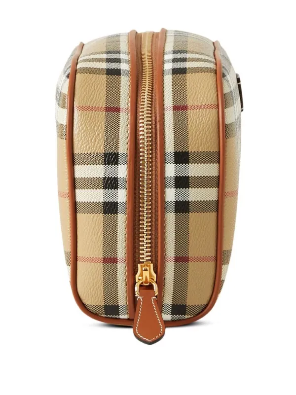 Burberry Checked Leather Travel Pouch - Farfetch