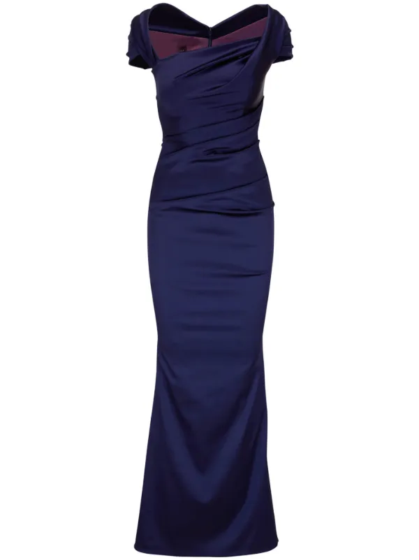 Talbot Runhof high-shine Finish Dress | Blue | FARFETCH Talbot Runhof high-shine Finish Dress | Blue | FARFETCH