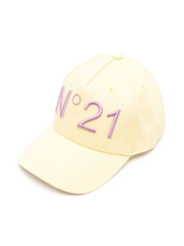 YELLOW CAP WITH ROUNDED PEAK AND EMBROIDERY, CHILD YELLOW CAP WITH ROUNDED PEAK AND EMBROIDERY, CHILD