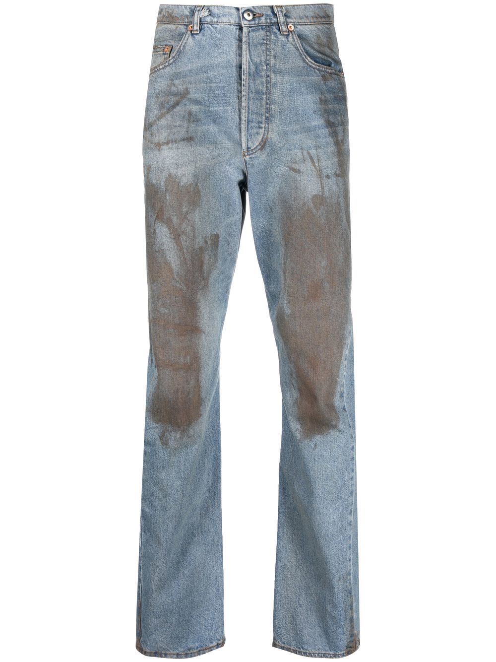 Magliano distressed-detail straight-leg Denim Trousers - Farfetch