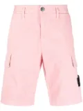 Stone Island logo-patch cotton Bermuda shorts - Pink