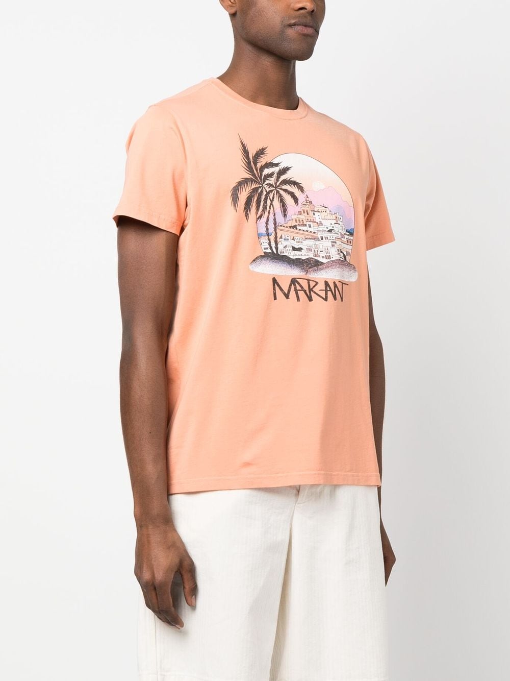 Shop Marant Graphic-print T-shirt In Orange