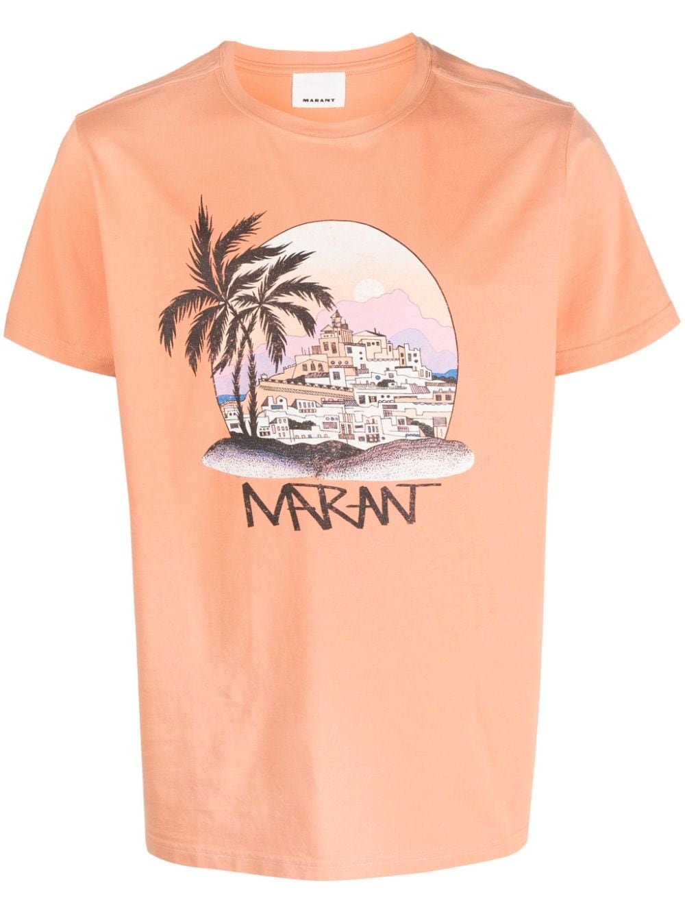 Shop Marant Graphic-print T-shirt In Orange