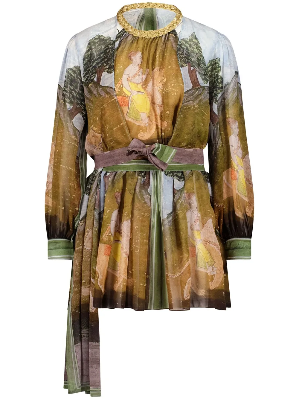 Giambattista Valli - Miniature-print silk minidress